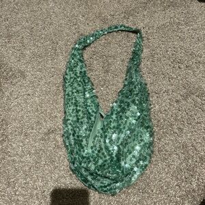 Peppermayo Shimmering Green Sequin Wrap